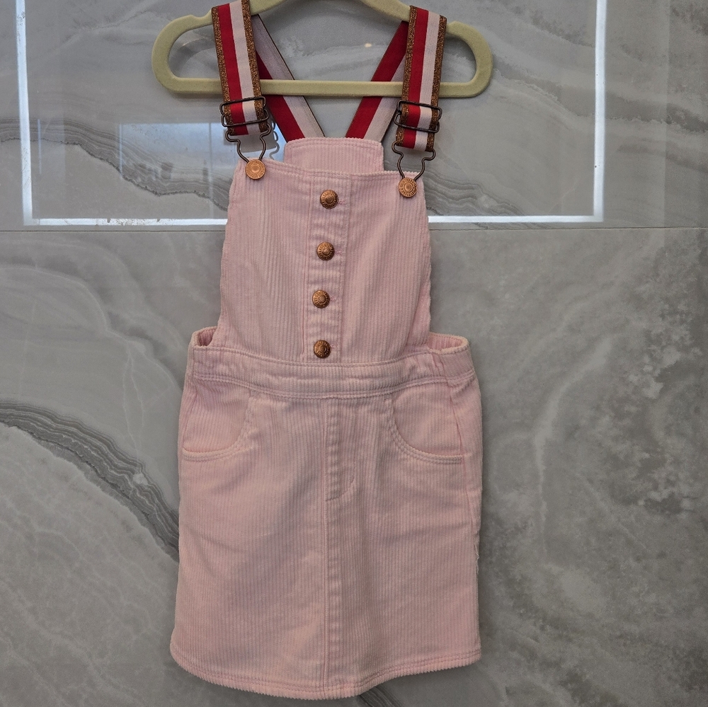 NWOT Levi's Pink Kids Corduroy Overall Skirt